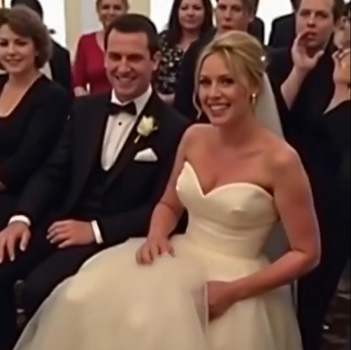 A Wedding Ceremony Went Completely Silent When Something Started Moving Under the Bride’s Dress—Then the Truth Left Everyone Laughing